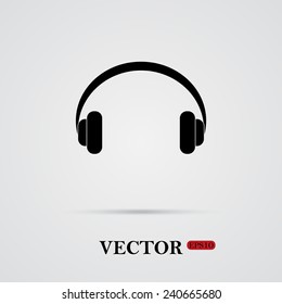 Headphones. Musical accessory. vector, EPS 10