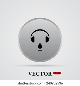 Headphones. Musical accessory. vector, EPS 10
