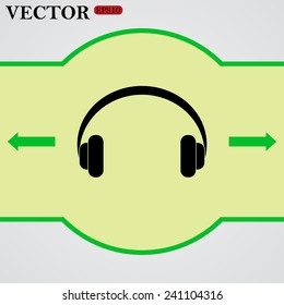 Headphones. Musical accessory ,  vector, EPS 10