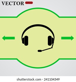 Headphones. Musical accessory. ,  vector, EPS 10