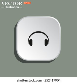 Headphones. Musical accessory,   vector illustration, EPS 10