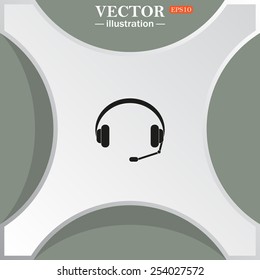 Headphones. Musical accessory,   vector illustration, EPS 10
