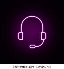 headphones neon icon. Elements of e-commerce set. Simple icon for websites, web design, mobile app, info graphics