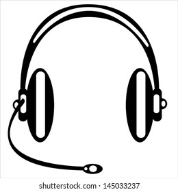 headphones on white background