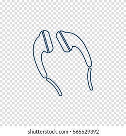 headphones outline vector icon