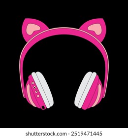 headphones pink icon for surfaces 