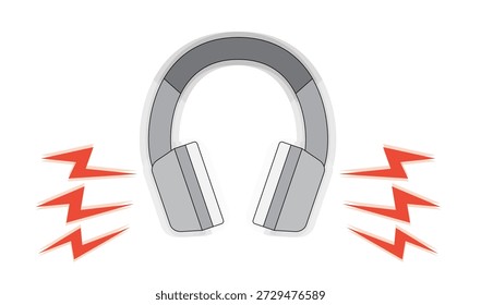 headphones playing at high volume