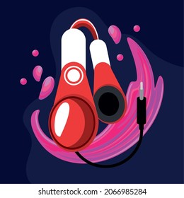 audífonos con estilo de diseño de enchufe