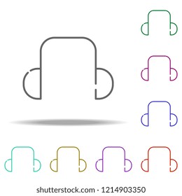 headphones for protection icon. Elements of construction in multi color style icons. Simple icon for websites, web design, mobile app, info graphics