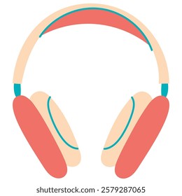 Headphones for recording and listening music and sport.Headphone, headset vector art