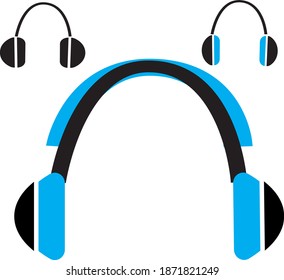 Auriculares listos. Iconos vectoriales simples de estilo plano