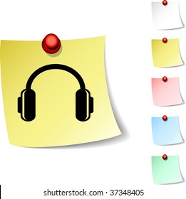 headphones sheet icon. Vector illustration.