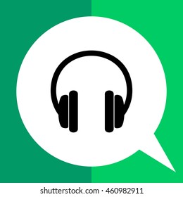 Headphones simple icon