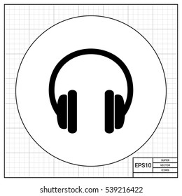 Headphones simple icon