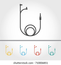 Headphones Single Icon Vector Illustration