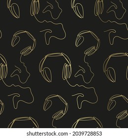 headphones sketch vector illustration isolated design element isolated