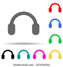 headphones from sound multi color style icon. Simple thin line, outline vector of web icons for ui and ux, website or mobile application