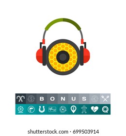 Headphones with Speaker Icon