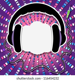 headphones with speech bubble