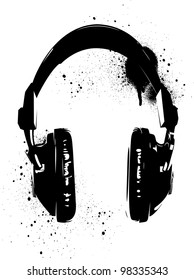 Headphones Stencil