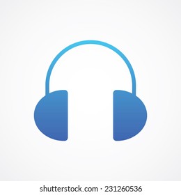 Headphones Support icon, vector illustration. Simple Flat Metro design style. ESP10