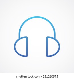 Headphones Support icon, vector illustration. Simple Flat Metro design style. ESP10