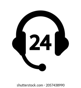 Headphones support icon.help,center (vector illustration)