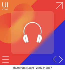 Icono de símbolo de auriculares. Elementos para su diseño