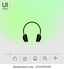 Icono de símbolo de auriculares. Elementos para su diseño