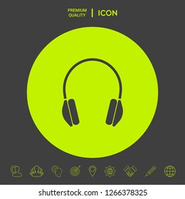 Headphones symbol icon. Graphic elements for your design