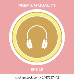 Headphones symbol icon. Graphic elements for your design