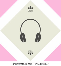 Headphones symbol icon. Graphic elements for your design