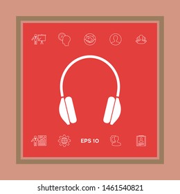 Headphones symbol icon. Graphic elements for your design