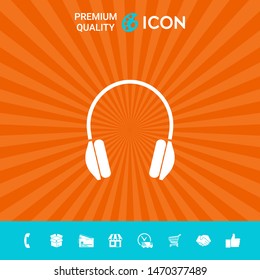 Headphones symbol icon. Graphic elements for your design