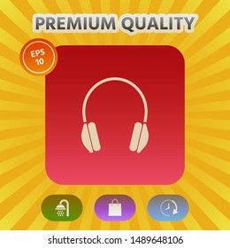 Headphones symbol icon. Graphic elements for your design