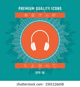 Headphones symbol icon. Graphic elements for your design