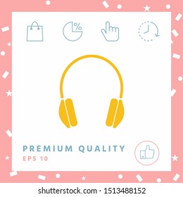 Headphones symbol icon. Graphic elements for your design