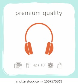 Headphones symbol icon. Graphic elements for your design