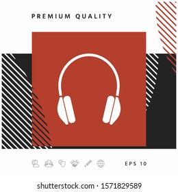 Headphones symbol icon. Graphic elements for your design