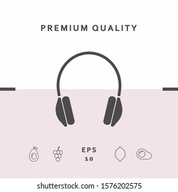 Headphones symbol icon. Graphic elements for your design