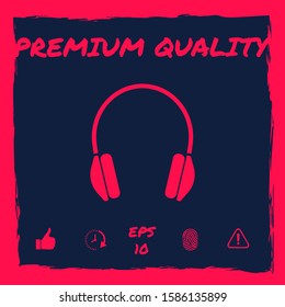 Headphones symbol icon. Graphic elements for your design
