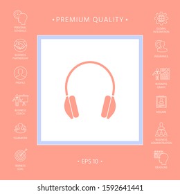 Headphones symbol icon. Graphic elements for your design