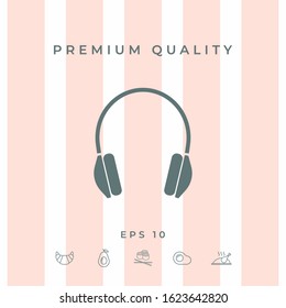 Headphones symbol icon. Graphic elements for your design