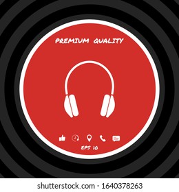 Headphones symbol icon. Graphic elements for your design