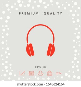 Headphones symbol icon. Graphic elements for your design