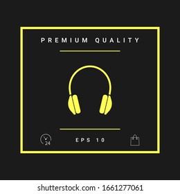 Headphones symbol icon. Graphic elements for your design