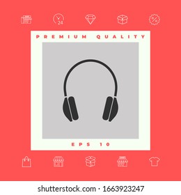Headphones symbol icon. Graphic elements for your design