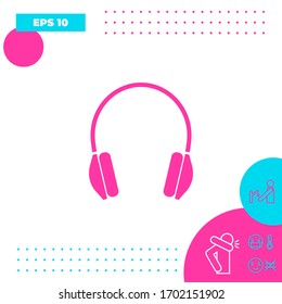 Headphones symbol icon. Graphic elements for your design