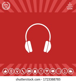 Headphones symbol icon. Graphic elements for your design