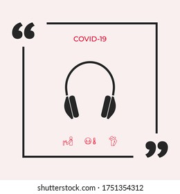 Headphones symbol icon. Graphic elements for your design